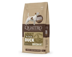 QUATTRO גריין פרי ברווז סנסטיב מיני לכלב בוגר 7 ק"ג