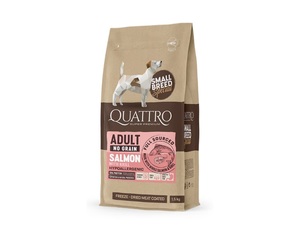 QUATTRO גריין פרי סלמון וקריל היפואלרגני לכלב מיני 1.5 ק"ג
