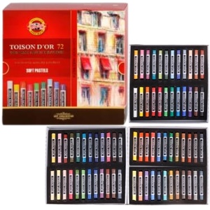 סט 72 גירי פסטל עגול Koh-I-Noor Toison D
