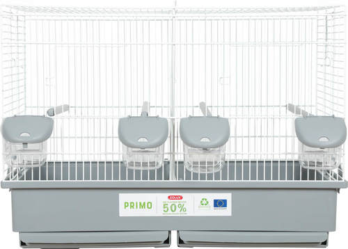 כלוב ציפורים עם מחיצה דגם פרימו קטי זולוקס PRIMO CAGE CATI 57 WHITE/GREY