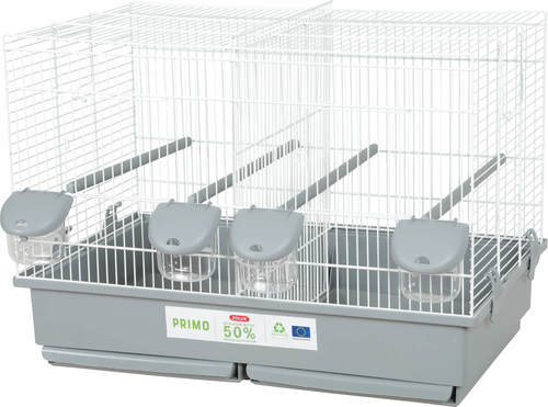 כלוב ציפורים עם מחיצה דגם פרימו קטי זולוקס PRIMO CAGE CATI 57 WHITE/GREY