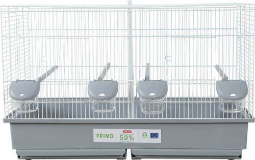 כלוב ציפורים עם מחיצה פרימו קטי זולוקס PRIMO CAGE CATI 67 WHITE/GREY