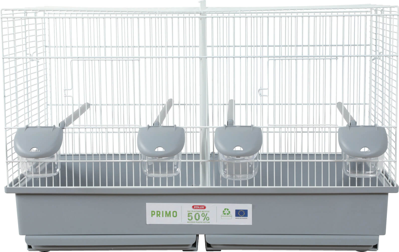כלוב ציפורים עם מחיצה פרימו קטי זולוקס PRIMO CAGE CATI 67 WHITE/GREY