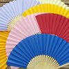 מניפות נייר צבעוני מיקס צבעים עם ידית עץ - 5 ש"ח ליח'