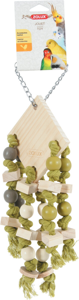 זולוקס צעצוע תלייה מעץ עם 6 חבלים WOOD. HANGING TOY 6 ROPES ASS
