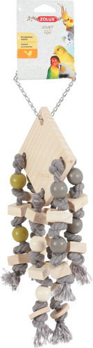 זולוקס צעצוע תלייה מעץ עם 6 חבלים WOOD. HANGING TOY 6 ROPES ASS