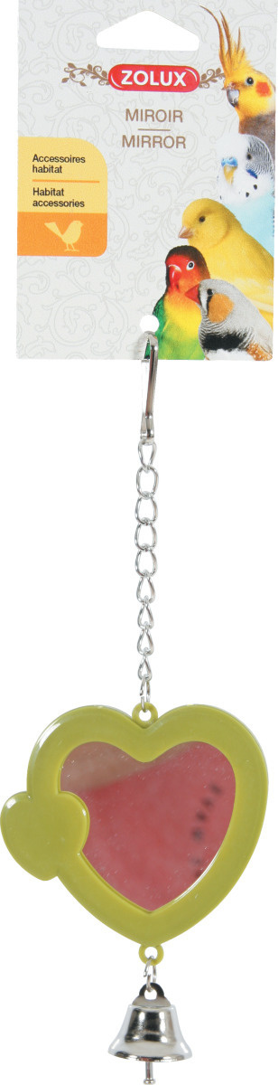 זולוקס מראת לב מפלסטיק עם פעמון    זולוקס PLASTIC HEART MIRROR+BELL 