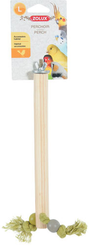 זולוקס מקל עמידה L מעץ עם חבל זולוקס WOOD PERCH WITH ROPE 