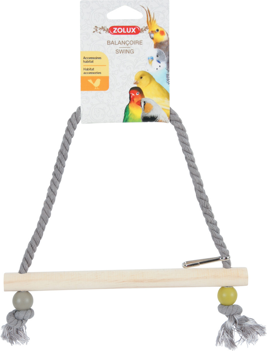 זולוקס נדנדת חבל עם מקל עמידה מעץ    זולוקס ROPE SWING WOODEN PERCH