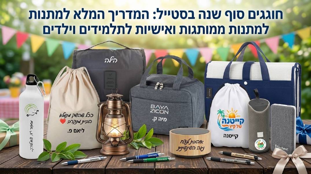חוגגים סוף שנה בסטייל: המדריך המלא למתנות ממותגות ואישיות לתלמידים וילדים