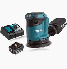 מלטשת אקצנטרית 5 אינץ MAKITA דגם 18W כולל סוללה ומטען מהיר