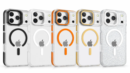 מגן שקוף לאייפון 17 פרו מקס עם MagSafe דגם Grip Crystal Pro כולל סטנד ומגן מצלמה במגוון צבעים