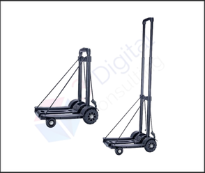 עגלת משא מתקפלת שחורה GFT100 – חוזק, נוחות וקומפקטיות מבית GLAMP