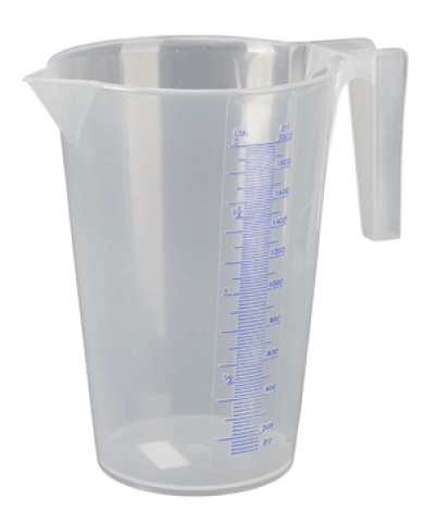 קנקן מדידה שקוף עם סימון 100 מ"ל Pressol