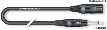 כבל 1 מטר XLR זכר מאוזן - SOMMER PL STEREO