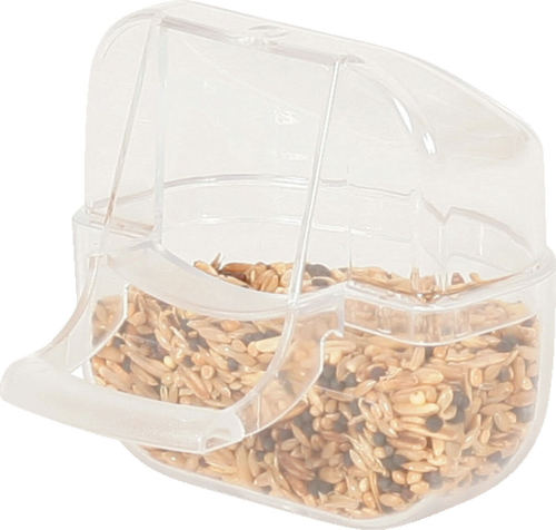 זולוקס מתקן האכלה לציפורי נוי בגודל קטן (S)   BIRD FEEDER W. PERCH TRANSP. S