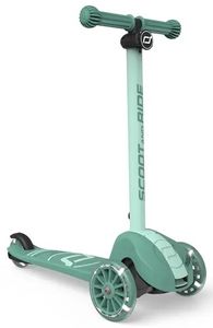 קורקינט מתקפל לילדים Highwaykick 3S עם אורות LED, מערכת היגוי כפולה לבחירה ומונע התהפכות - Forest ירוק