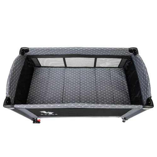 לול קמפינג ועריסה מתקפל פלטינום Platinium - אפור Dark Grey Quilt