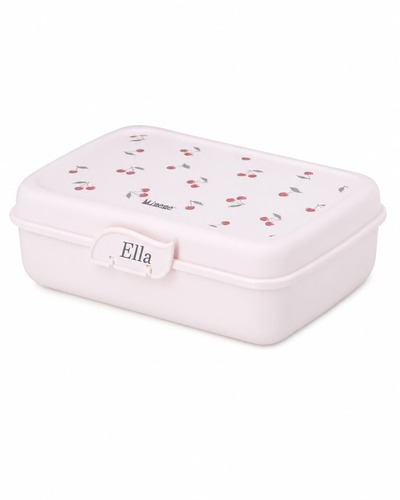קופסת אוכל מחולקת לילדים עם מכסה אינטגרלי | BPA Free - דובדבנים