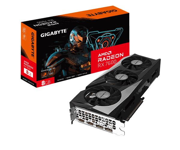כרטיס מסך Gigabyte Radeon RX 7600 Gaming OC 8GB
