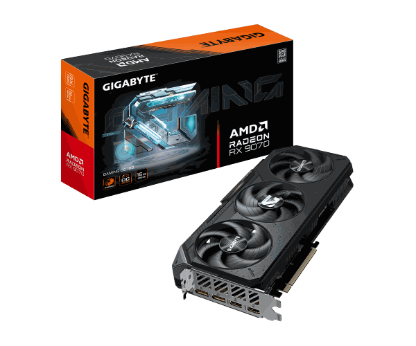 כרטיס מסך Gigabyte Radeon RX 9070 GAMING OC 16GB PCIe 5.0
