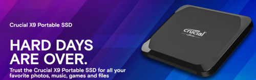 כונן חיצוני Crucial SSD external X9 1TB Portable