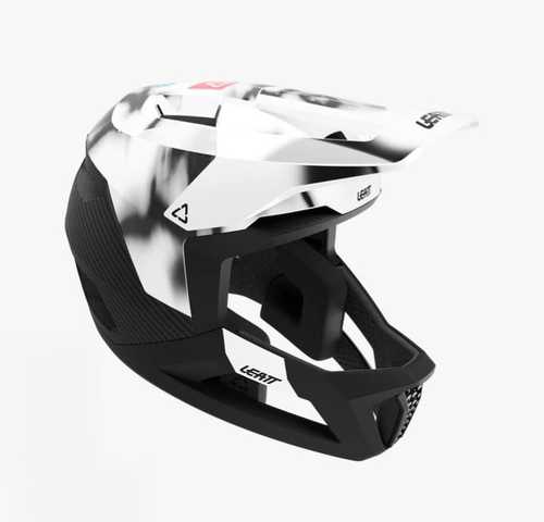 קסדת אינדורו מלאה לאופניים ליט לבן - LEATT MTB GRAVITY 5.0