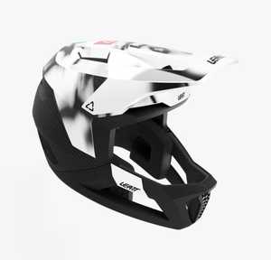 קסדת אינדורו מלאה לאופניים ליט לבן - LEATT MTB GRAVITY 5.0