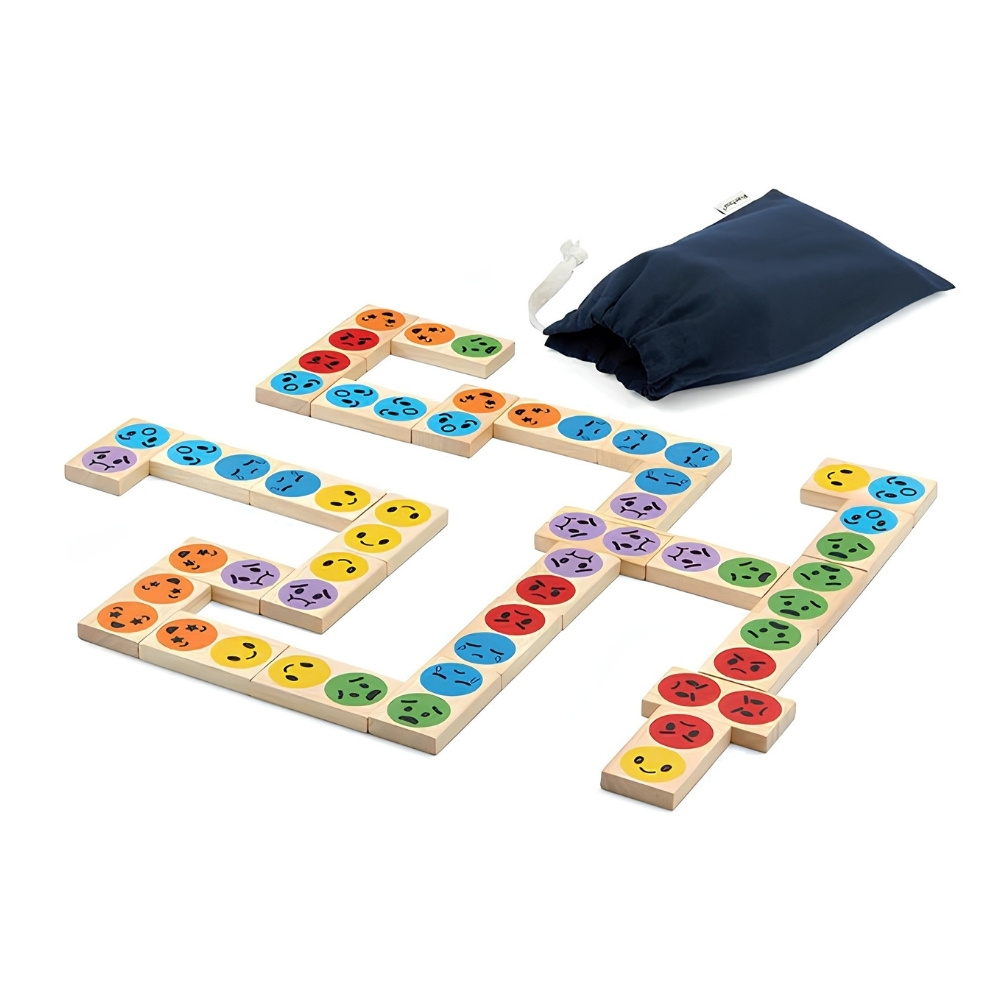 דומינו עץ - רגשות - PLAN TOYS
