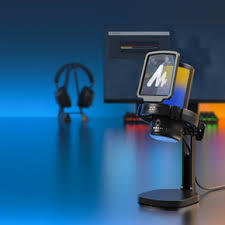 מיקרופון לגיימינג בחיבור USB למחשב עם ביטול רעשים ותאורה RGB דגם MAONO DGM20