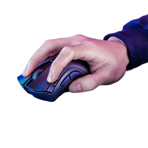 עכבר אלחוטי RAZER DeathAdder V2 X בשימוש גיימינג עם אחיזה ארגונומית