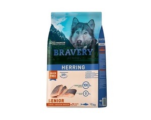 bravery herring senior-ברייברי הרינג סניור ללא דגן 4 ק"ג