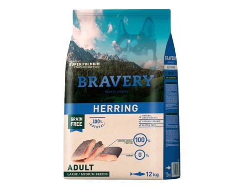 bravery herring - ברייברי הרינג ללא דגנים 12 ק