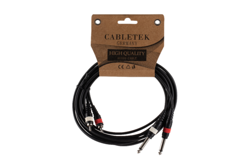 כבל RCA-PL 2-2 יצוק, 3 מ', 5X10mm, דגם DUL003/3M מבית CABLETEK