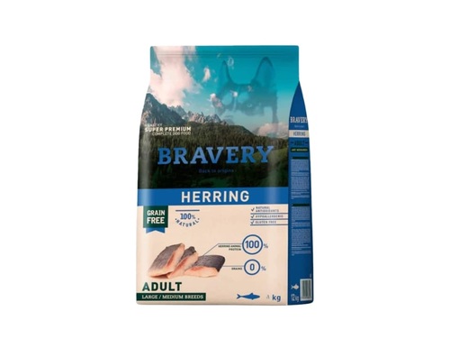 bravery herring- ברייברי הרינג ללא דגנים 4 ק