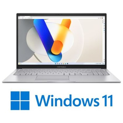 מחשב נייד  אסוס X1504VA-BQ4193W Asus Vivobook 15 מסך 15.6" מעבד i5-120u זכרון 16GB כונן SSD 512GB מערכת הפעלה Windows 11