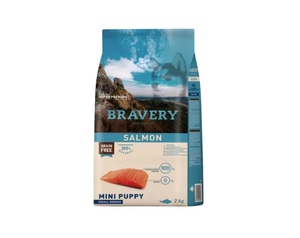 bravery salmon puppy - ברייברי סלמון לגורים מיני 2 ק"ג