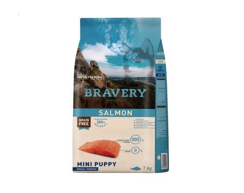 bravery salmon puppy - ברייברי סלמון לגורים מיני 7 ק
