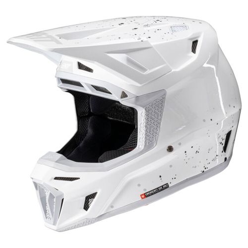 קסדת ליט 8.5 לבן כולל משקפי אבק מתנה - LEATT MOTO 8.5 V27