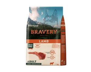 bravery lamb - ברייברי כבש ללא דגנים 4 ק"ג