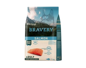 bravery salmon - ברייברי סלמון ללא דגנים 4 ק"ג
