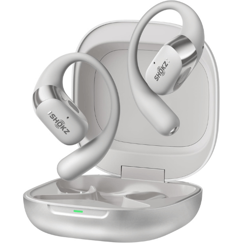 אוזניות ספורט אלחוטיות צבע אפור Shokz OpenFit 2 Plus