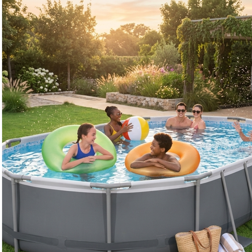 בריכת שחייה אובלית דגם 56448 4.88×3.05 BestWay - יבוא מקביל
