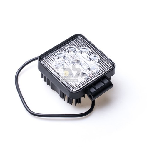 פנס עבודה מרובע 9 לדים 27W 12-24V - ROHER TOOLS
