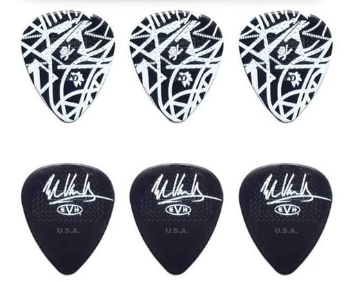 מארז עם 6 מפרטים DUNLOP EVH VHI picks 0.6mm