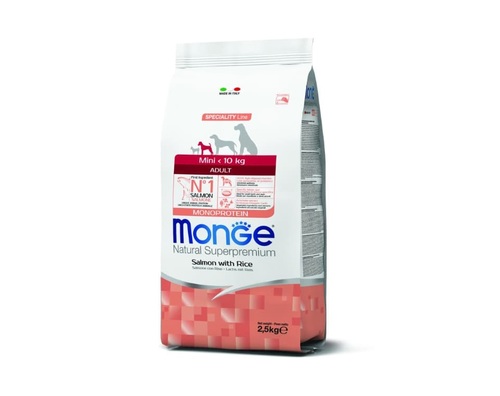 MONGE מונג' מיני אדולט סלמון ואורז 2.5 ק
