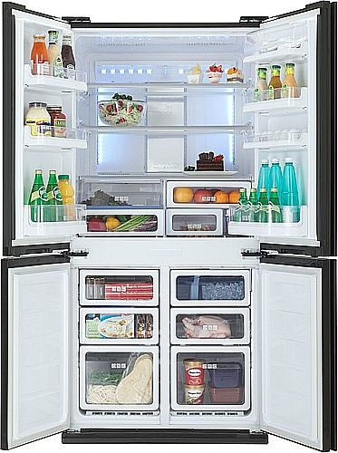 מקרר ‏מקפיא תחתון Sharp SJ-FSRN87V ‏611 ‏ליטר שארפ ***מתצוגה***