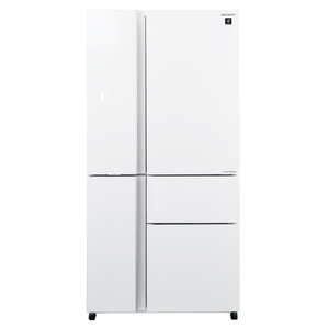 מקרר 5 דלתות 668 ליטר נטו Sharp SJ-FS920-WH - גימור זכוכית לבנה **מתצוגה**