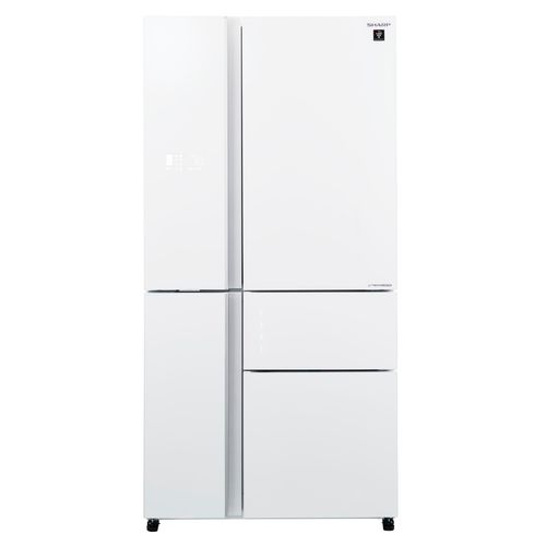 מקרר 5 דלתות 668 ליטר נטו Sharp SJ-FS920-WH - גימור זכוכית לבנה 