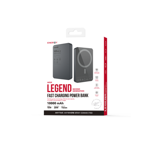 סוללת גיבוי ENERGY MP39 Legend 10000mAh Magsafe 